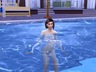 Steps&period; Fucks Korean StepMom After Swimming In The Pool Fucking &vert; Korean Movie Copulation Instalment