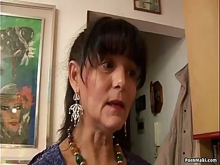 Hairy granny loves young dick